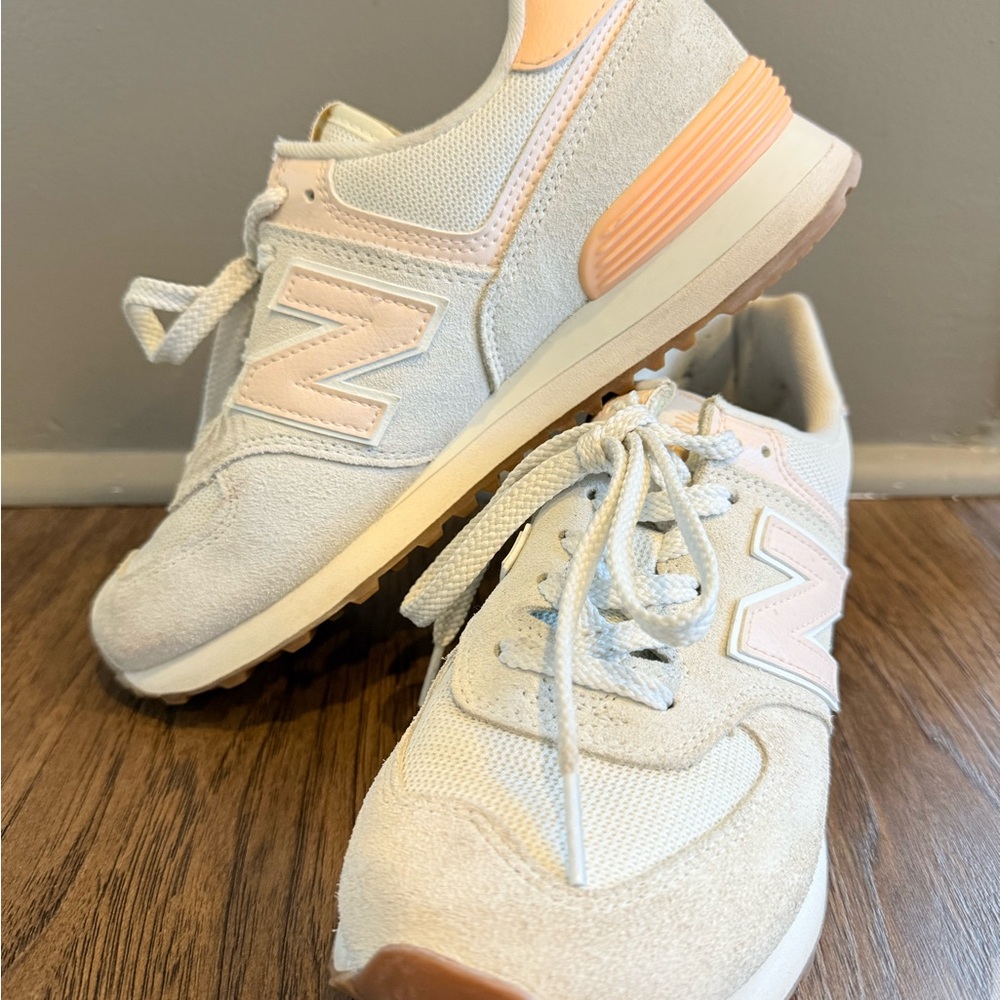 New Balance Calia Carrie Underwood Beige and Coral Sneakers
